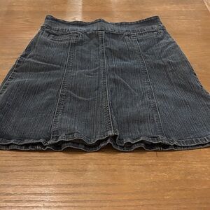 Chic Black A-Line Denim Skirt